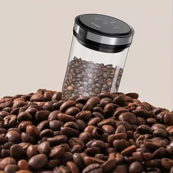 Автоматический вакуумный контейнер для кофе сохраняет еду свежей с широким горлом чистый