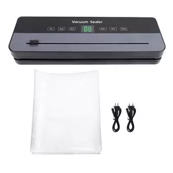 Автоматический вакуумный упаковщик 6 режимов компактная машина для запечатывания и консервирования с 30 пакетами для сухих и влажных продуктов US Plug