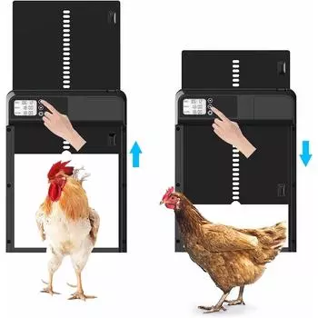 Автоматический водонепроницаемый курятник с ЖК-дисплеем, алюминиевая дверь, защита от защемления, механизм открывания двери для курицы с таймером