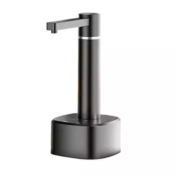 Автоматический водяной насос, 3 режима, низкий уровень шума, удобный вращающийся на 360 градусов аккумуляторный универсальный диспенсер для кувшина для воды чёрный