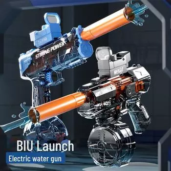 Автоматический водяной пистолет высокого давления для создания ледяного взрыва и летнего пляжного отдыха.