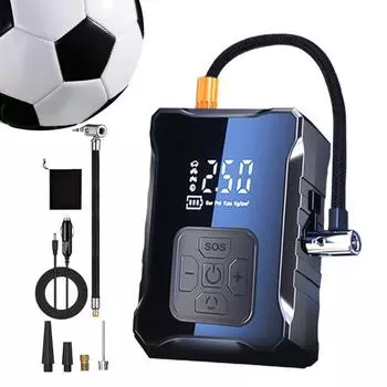 Автоматический воздушный насос для быстрой накачки шин с цифровым дисплеем, портативный воздушный компрессор с ЖК-экраном для шин мотоцикла и автомобиля United States