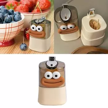 Автоматический выдвижной диспенсер для зубочисток с держателем, креативный футляр для зубочисток, декоративный пресс-коробка для хранения зубочисток для дома, гостиной, столовой