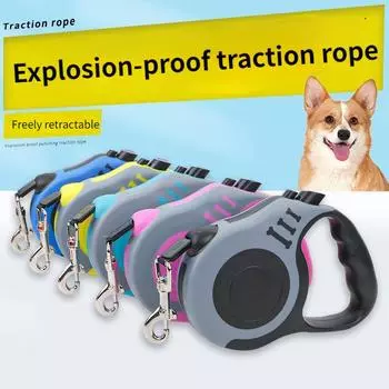 Автоматический выдвижной поводок для собак, Регулируемая цепь для собак, Поводок для домашних животных, Взрывозащищенный перфоратор 3m озеро синий