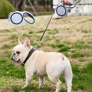 Автоматический выдвижной поводок для собак, регулируемый поводок для кошек, поводок для собак, удлиняющий трос для прогулок S кофейный