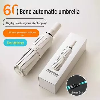 «Автоматический высококачественный черный солнцезащитный зонт для любой погоды с логотипом»