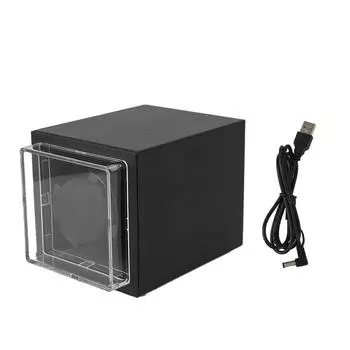 Автоматический заводной механизм для часов с 5 режимами вращения и подсветкой, 2 режима питания, 10 Вт, коробка для часов коричневый