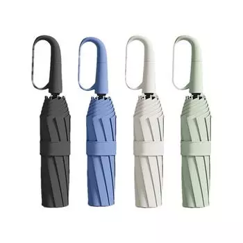 Автоматический зонт Большой компактный зонт Защита от дождя и ультрафиолета Автоматический парасоль Многофункциональный зонт metal-fiber composite&10K чёрный