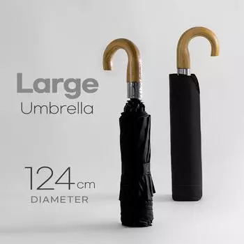 Автоматический зонт для гольфа, ветрозащитный, прочный, перевернутый, складной, садовый, обратный, большой зонт для мужчин 10 тыс. чёрный