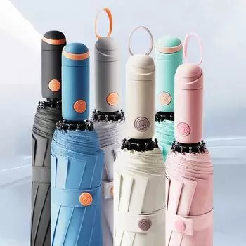 Автоматический зонт для женщин и мужчин, 12 спиц, складной зонт, ветрозащитный, прочный, с защитой от УФ-излучения, большой зонт от солнца бежевый