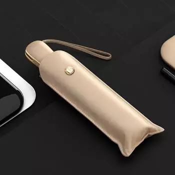 Автоматический зонт двойного назначения OLYCAT: Защита от солнца и дождя, защита от ультрафиолета, трехсекционная конструкция.