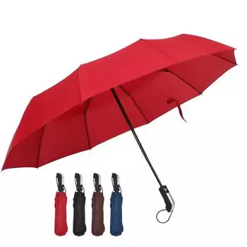 Автоматический зонт из черной стали TenBones складной компактный зонт высокой плотности с защитой от столкновений для Sunsh Coffee Coffee