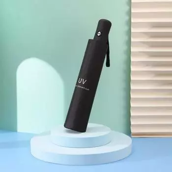 Автоматический зонт от дождя и солнца с черным покрытием, анти-УФ-зонт, 3 складных ветрозащитных авто, роскошный большой ветрозащитный зонт для женщин и мужчин, 8 ребер