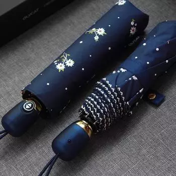 Автоматический зонт от дождя, женский брендовый солнцезащитный складной зонт с мультяшным принтом, ветрозащитный анти-УФ-зонтик, 5 стилей, Парагвай