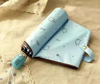 Автоматический зонт от дождя, женский складной зонт с милым котом, ветрозащитный черный зонт с защитой от УФ-лучей, женский зонтик для девочек зелёный