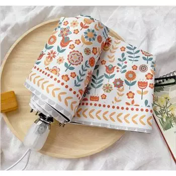 Автоматический зонт с цветочным принтом, защита от ультрафиолета, прочная подставка, оптовая продажа, брендовый зонт для женщин, Parapluie
