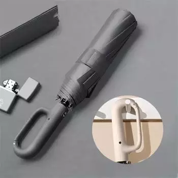 Автоматический зонт с кольцевой пряжкой, большой складной зонт двойного назначения от дождя и солнца, портативный ветрозащитный солнцезащитный зонт от солнца