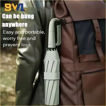 Автоматический зонт с кольцевой пряжкой, большой складной зонт двойного назначения от дождя и солнца, портативный ветрозащитный солнцезащитный зонт от солнца