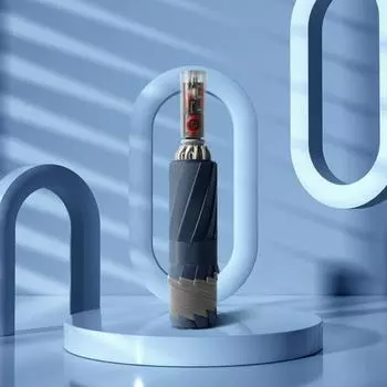Автоматический зонт с механической ручкой, высокотехнологичный зонт, обратный зонт с защитой от отскока и устойчивым приемом зонтов