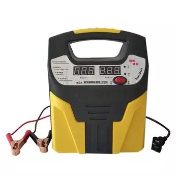 Автоматическое автомобильное интеллектуальное зарядное устройство для батарей 12В 24В 35АХ-200АХ A жёлтый