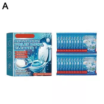 Автоматическое чистящее средство для унитаза Таблетки Шипучие Туалетные таблетки Долговечное чистящее средство Deodori E3Z6 1pcs -One size