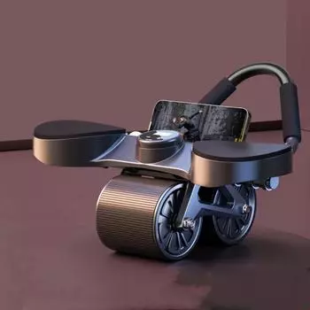 Автоматическое домашнее упражнение для локтей с отскоком, колесо для пресса, компрессионное оборудование для брюшной полости, фитнес-оборудование для мужчин и женщин чёрный