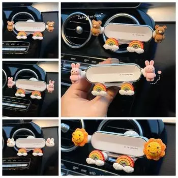 Автоматическое крепление, милый автомобильный держатель для телефона, кронштейн, автомобильный держатель для телефона, автомобильное вентиляционное отверстие bear