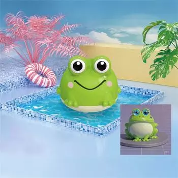 Автоматическое определение распыления воды Лягушки Свет Вращение Зарядка Распыление Воды Мяч Детская ванна Водная Игра Игрушка Battery version