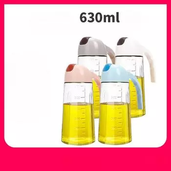 Автоматическое открытие и закрытие стеклянного масляного чайника, бутылки с маслом, бутылки с приправой для соевого соуса, герметичной кухонной бытовой техники. 630ml синий