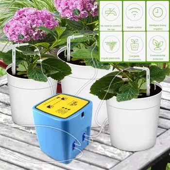 Автоматическое поливочное устройство, WIFI, управление через мобильное приложение, интеллектуальная система таймера, контроллер двойного насоса, устройство для капельного орошения сада, комплект для орошения