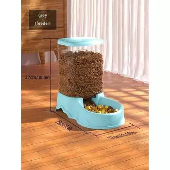 Автоматическое устройство для подачи воды для кошек и собак, устройство для подачи корма для собак, небольшая гравитационная автокормушка для кошек и собак 28X20X18CM синий