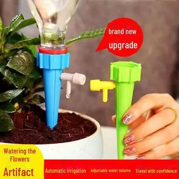 Автоматическое устройство для полива растений: Система капельного орошения с таймером для дома и путешествий null синий