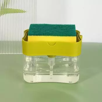 Автоматическое заполнение кухонного моющего средства, нажатие на выпускную коробку для жидкости, мытье посуды и чистка сковороды. зелёный