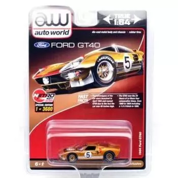 автомир OK TOYS ЭКСКЛЮЗИВ 1966 FORD TOYS Эксклюзив 1966 Ford 164SCALE - GT40#5 (ЗОЛОТО)ОК - GT40#5 (Золото) красный