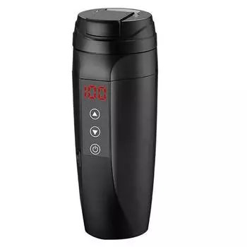 Автомобиль 12 В 24 В Теплоизоляция Электрический чайник Кофе Нагреватель Отопление чашки воды чёрный