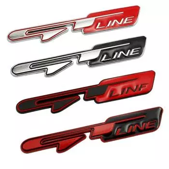 Автомобиль 3D Metal GT Line Logo Багажник Кузов Значок Эмблема Наклейки Для K3 K5 Sportage ceed niro rio picanto continue sorento stonic серебряный/чёрный