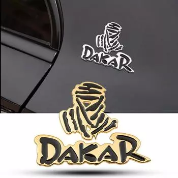 Автомобиль 3D металлическая наклейка логотип Дакара для ралли внедорожного внедорожника Jeep Dodge Ford автомобильный задний багажник эмблема значок мотоциклетные наклейки золотой