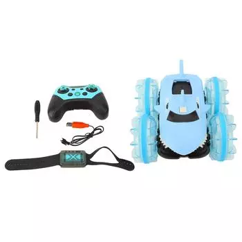 Автомобиль-амфибия с дистанционным управлением, акула-грузовик, трюковой автомобиль, двухсторонний переворот, трюковой автомобиль для детей