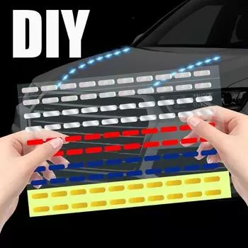 Автомобиль DIY Line светоотражающая наклейка мотоциклы велосипед корпус колесо пунктирная линия светоотражающая декоративная лента ночная безопасность предупреждающие наклейки красный