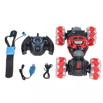 Автомобиль для трюков на радиоуправлении с датчиком жестов, многофункциональный, вращающийся на 360 градусов, 2,4 ГГц, для детей