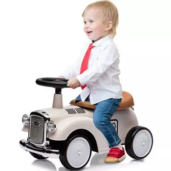 автомобиль езда пешком ретро классика езда толкать крытый транспорт игрушка [Завершенная отправка] игрушка, пинать, автомобиль, автомобиль, игрушка, автомобиль, детский автомобиль, игрушка, [665] белый