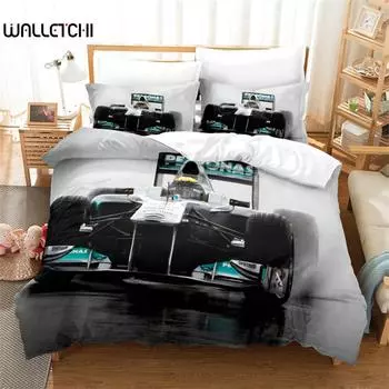 Автомобиль, гоночный автомобиль комплект постельного белья пододеяльник комплект постельных принадлежностей 3D цифровая печать постельное белье комплект постельного белья размера Queen Fashion Design EU single(135x200cm)