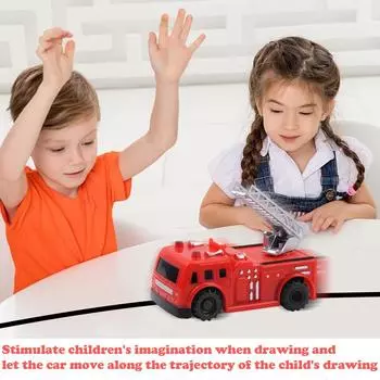 Автомобиль индукционный автомобиль [Follow Black Line] игрушечная машина для детей и малышей - лучшие игрушки для малышей ручка индукционная подвеска детская машина Follow1ML One Size красный