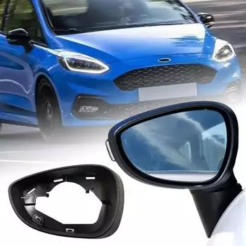 АвтомобильЭкстерьерБоковое зеркало Корпус Рамка Держатель Для Ford Fiesta MK7 09-15 Глянцевое Стекло Окружение Заднее Зеркало Рамка Кронштейн Аксессуары