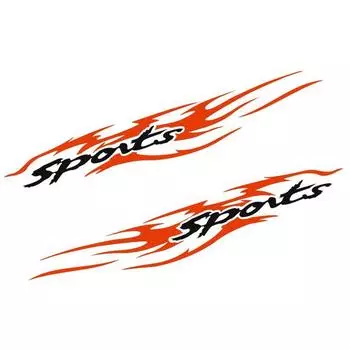 Автомобиль Личность Пламя Лампа Брови Палка Лампа Палка Бампер Царапины Палка СПОРТ Пламенный Тотем 25cm x 4cm чёрный