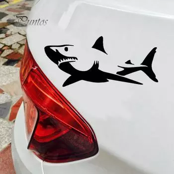 Автомобиль Life Shark Мотоциклы ПЭТ самоклеющиеся светоотражающие наклейки Декор красный