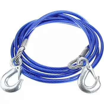 Автомобиль Лодка Стальной трос Буксирный трос Аварийный стальной буксирный трос Буксирный ремень Буксирный трос с крюком TL349 300cm синий