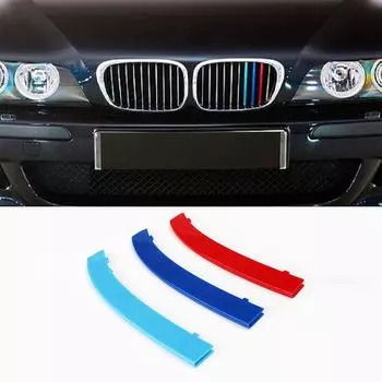 Автомобиль M Стайлинг, накладка на переднюю решетку, бампер, полоса, 3D наклейки для BMW 5 серии E39 1995-2003, авто for E39 (95-03)