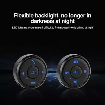 Автомобиль Мотоцикл Руль MP3 Музыка Воспроизведение Для IOS Android Планшет Беспроводной Медиа Bluetooth-совместимый Кнопка Пульт Дистанционного Управления CHINA