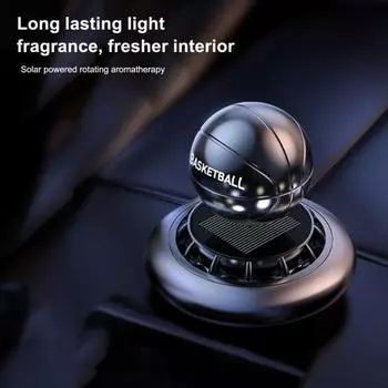 Автомобиль на солнечной энергии, ароматерапия, вращение воздуха на 360 градусов, натуральный освежитель, креативный завод, авто прохладный черный